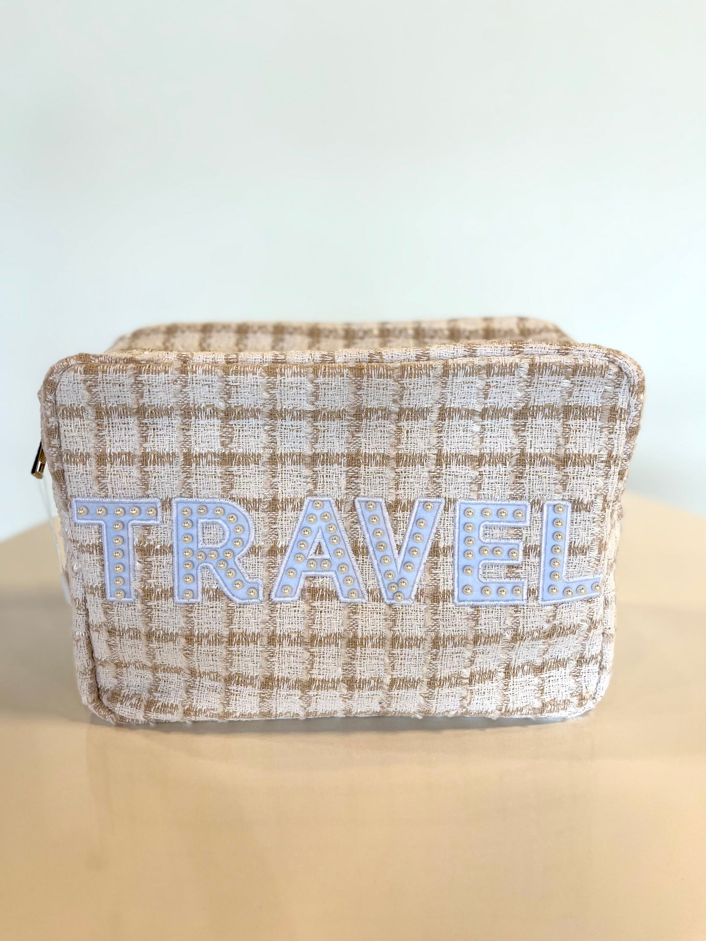 Tweed Makeup Bag